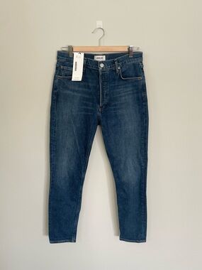 Agolde Nico High Rise Slim Button Fly Jeans 28
